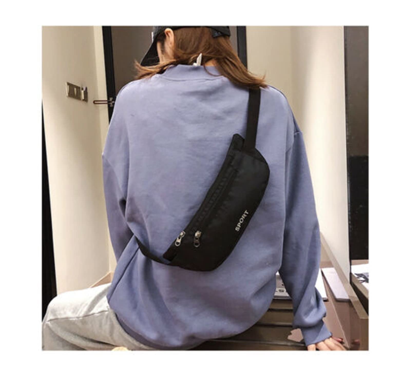 Unisex Frauen Männer Running Bum Bag Casual Fanny Pack Reise Taillenbeutel Geld Reißverschluss Belt Beutel Sport Brieftasche