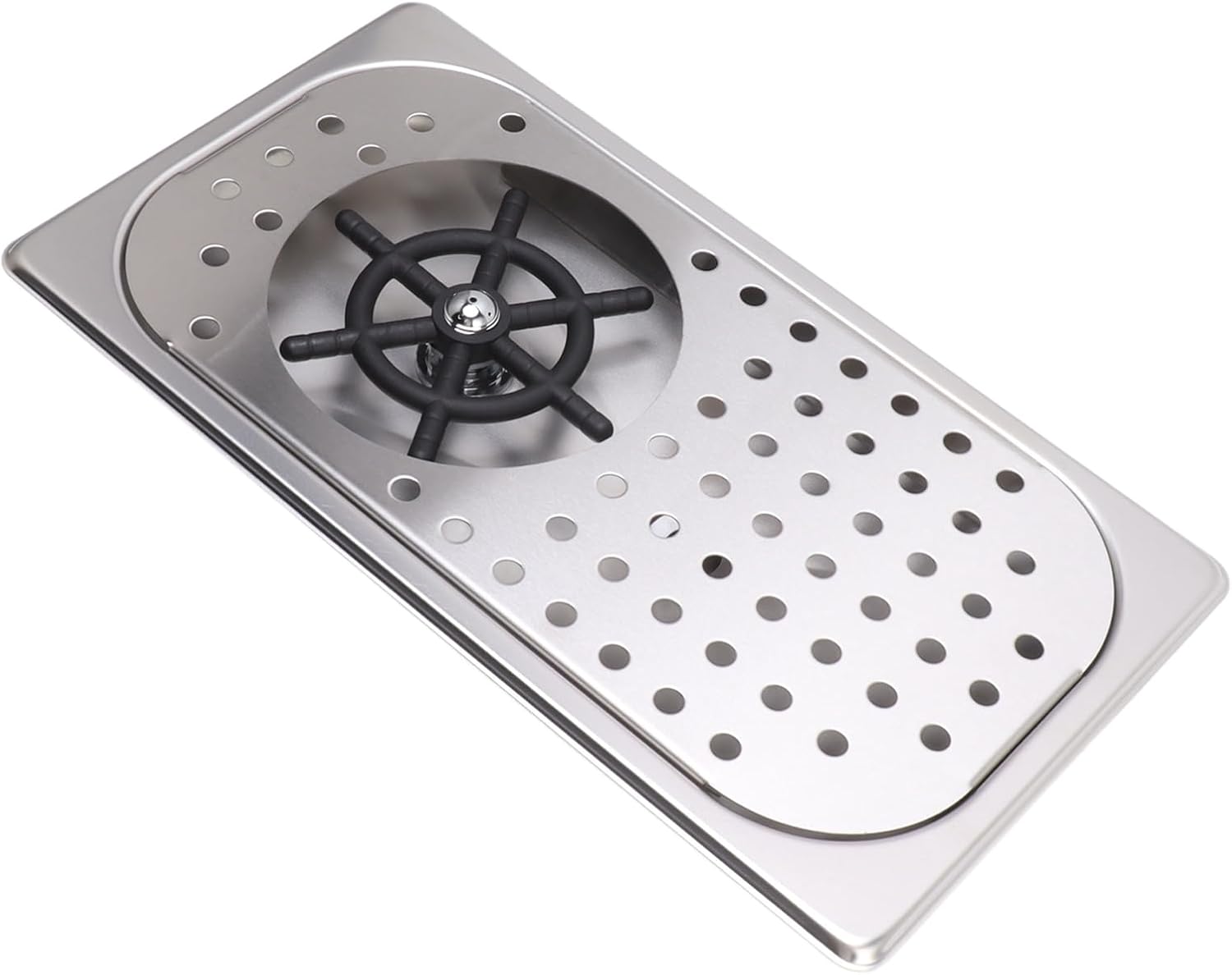 LiebeWH 304 Stainless Steel Glass Rinser with Drip Tray High Pressure Cup Washer for Bar Coffee Shop Easy Install Multi Angle (Stainless Steel Color A)