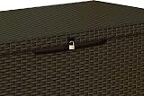 Keter Capri – Outdoor Storage Chest, Capacity 305L, Resin, Brown, Garden and Terrace, 54 x 123 x 57 cm - 4