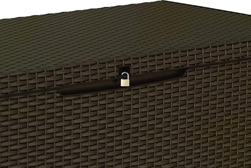 Keter Capri – Outdoor Storage Chest, Capacity 305L, Resin, Brown, Garden and Terrace, 54 x 123 x 57 cm - 4