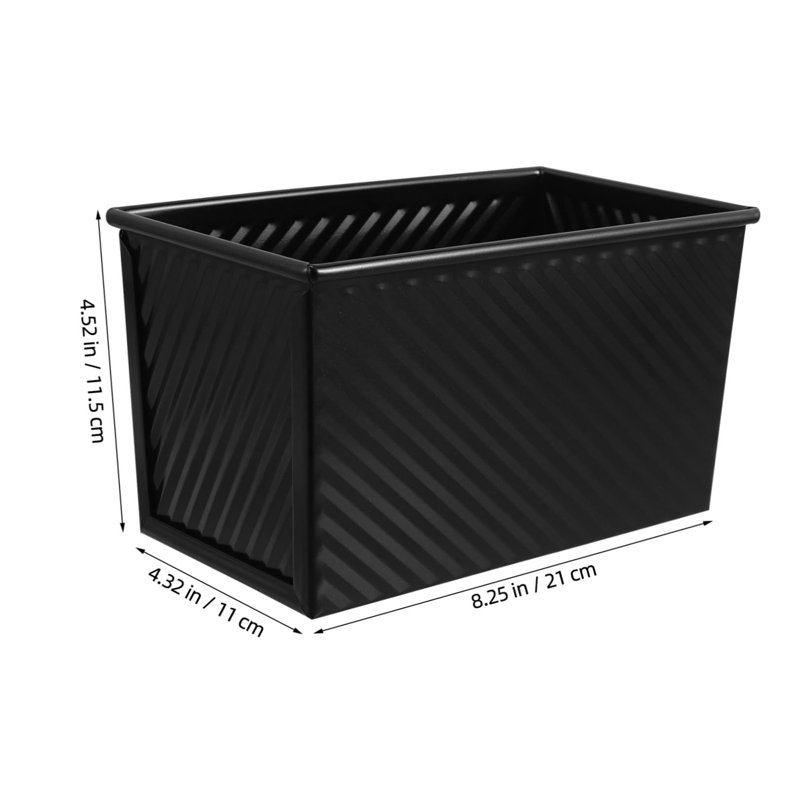 PRETYZOOM Rippled Toast Box Bread Mold Carbon Steel Baking Tray for Even Heat Distribution for Loaves Cakes and More Kitchen Tool for Wedding and Home Baking