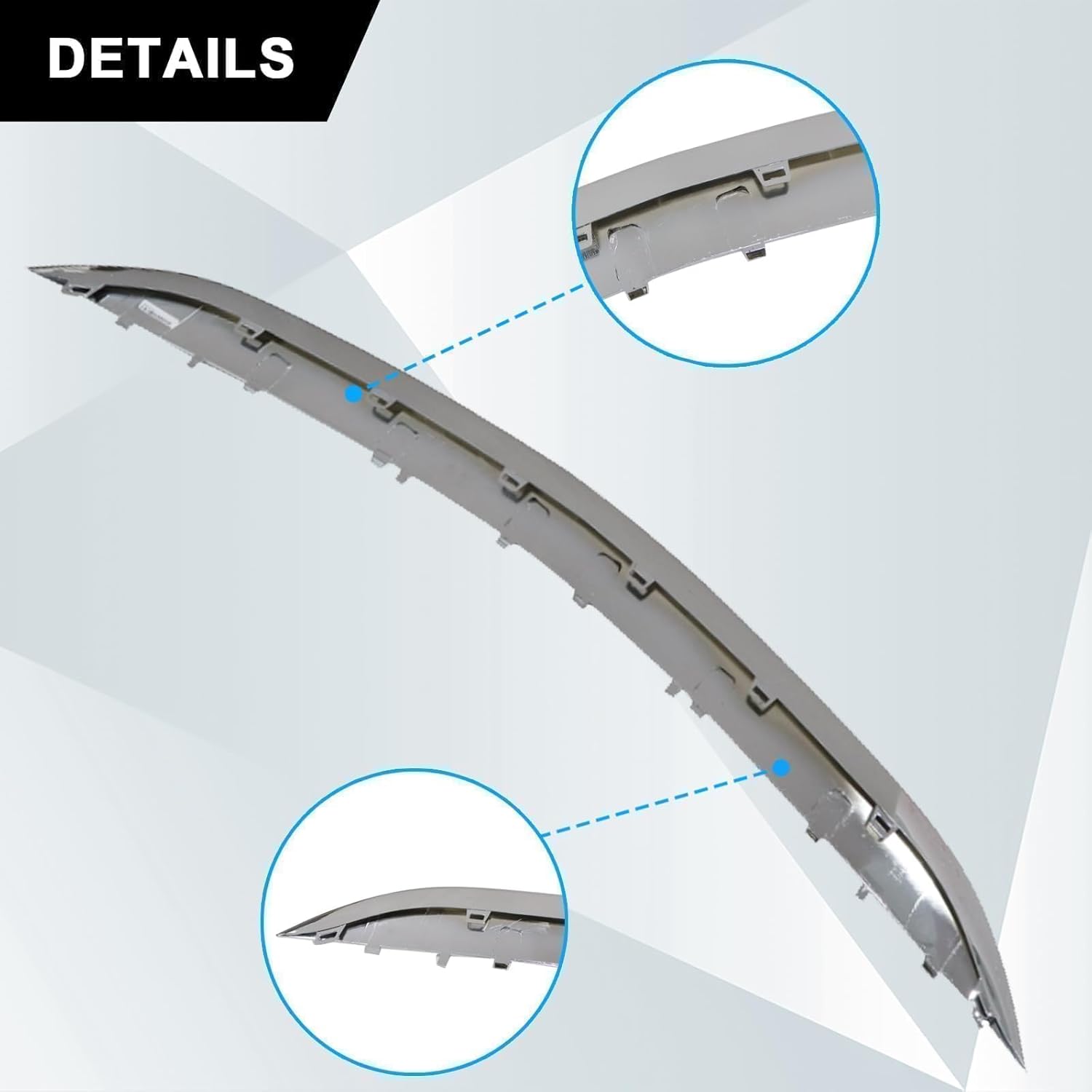 SecosAutoparts Front Bumper Trim Molding Compatible with Mercedes-Benz S550e Base 3.0L 2015 2016 2017 Replace# 2228852221