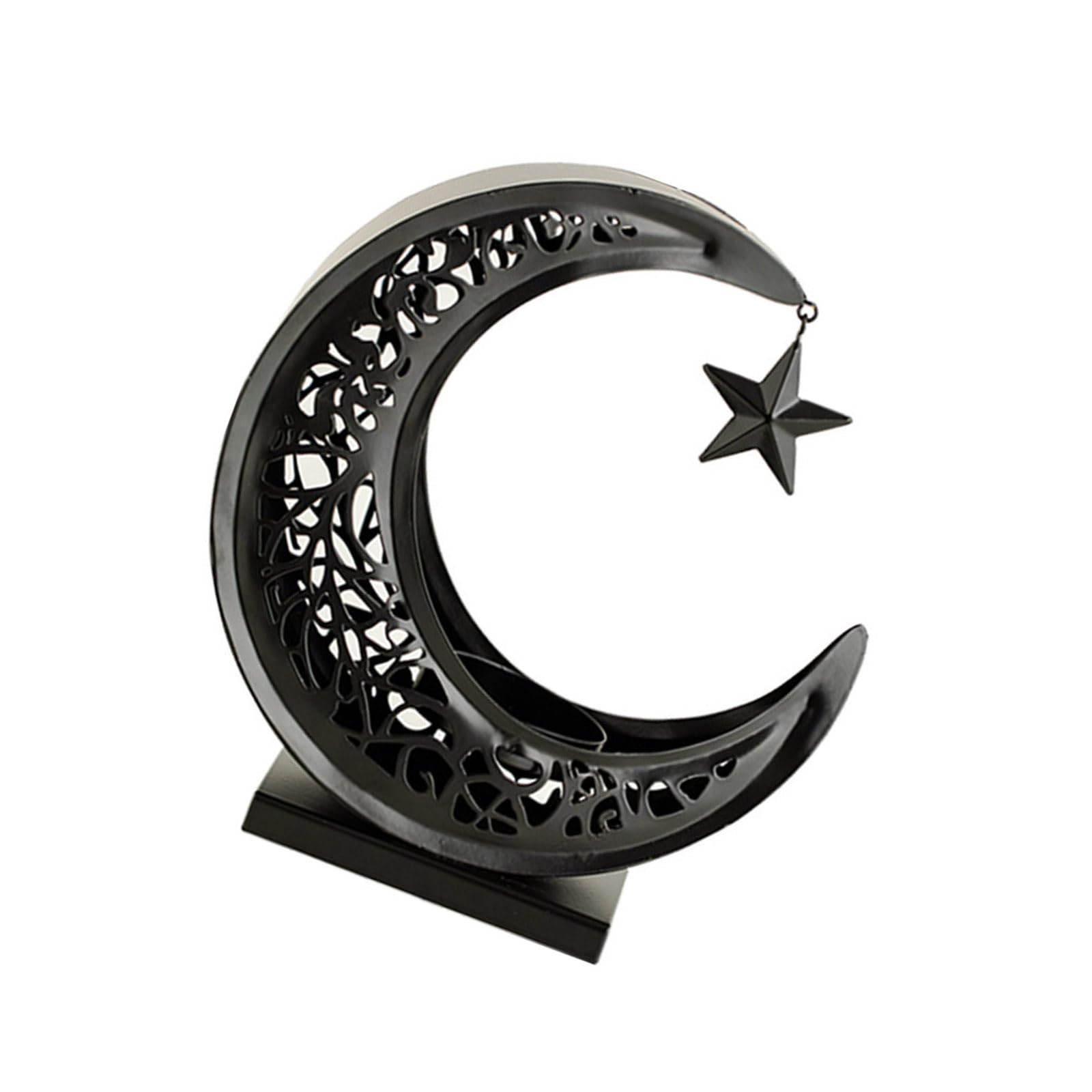 Bougeoir lune creux pour sublimer votre étagère et table de salon