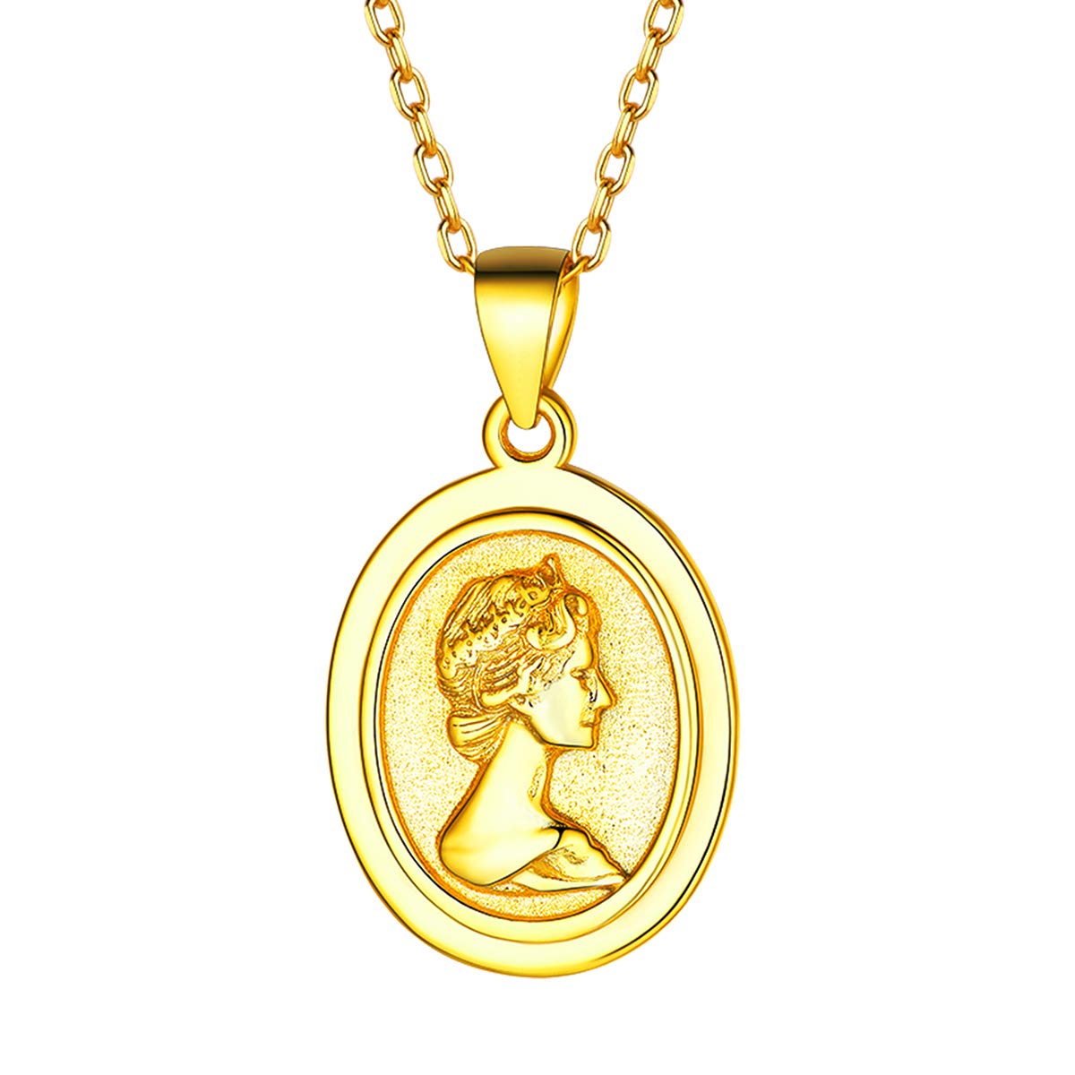FOCALOOK Coin Necklace 18K Gold 