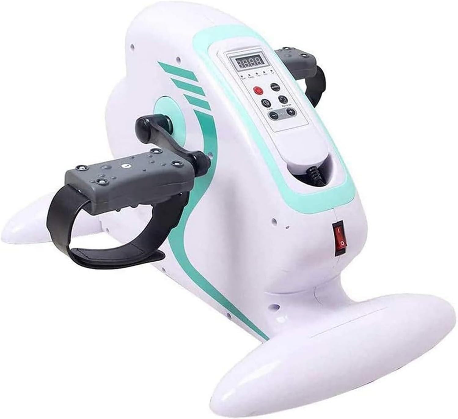 Pedale elettrico portatile, pedale elettrico portatile mini cyclette stepper pedaliera elettrica per anziani, bici da fitness portatile per esercizi di braccia/gambe mini cyclette per ciclismo riabi