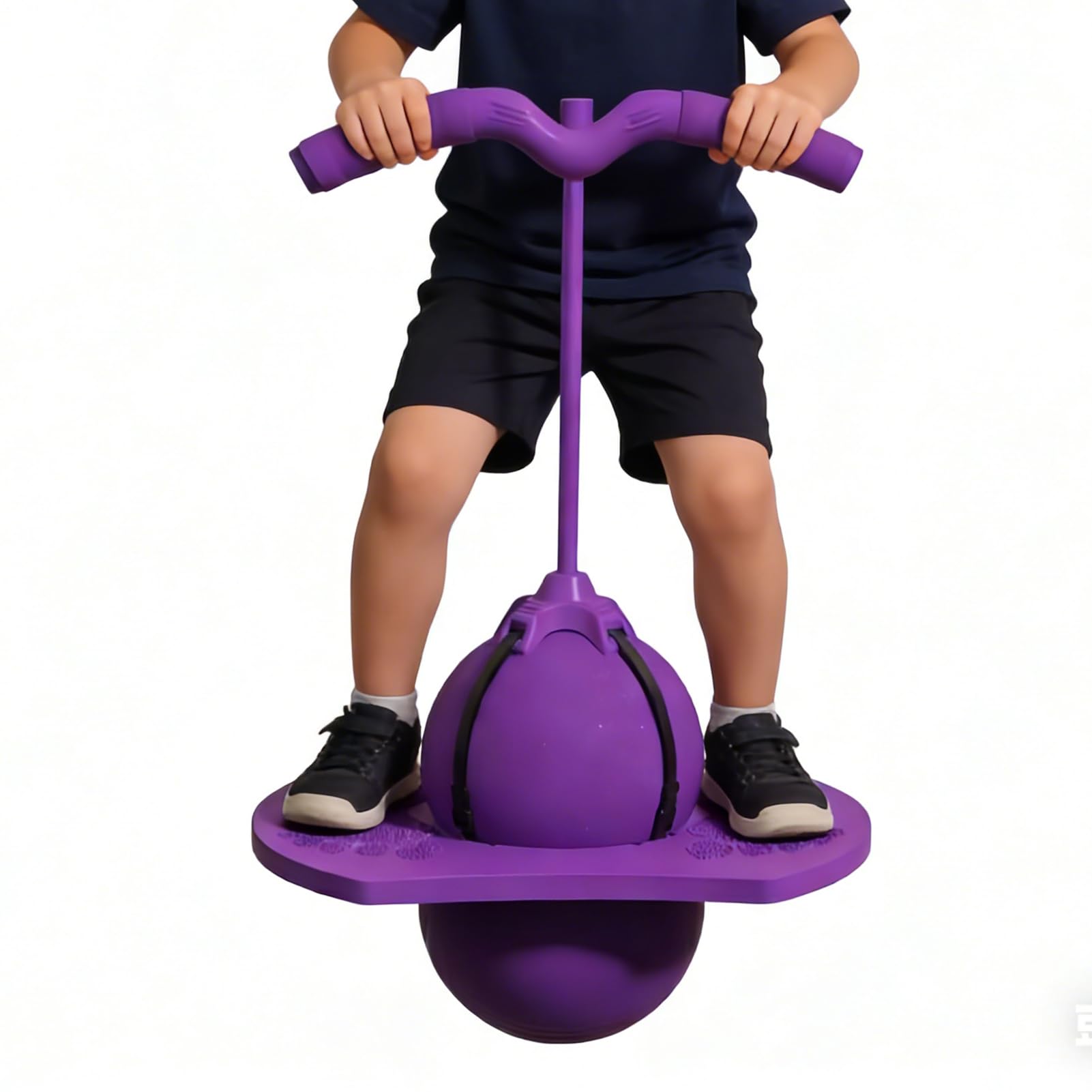 Balance Jumping Ball with Handles For Adults Improve Stability Controlled Bounce Smooth Movement Non-Slip Texture For Boys Girls Home Gym Workout Outdoor Indoor Living Room — view 7