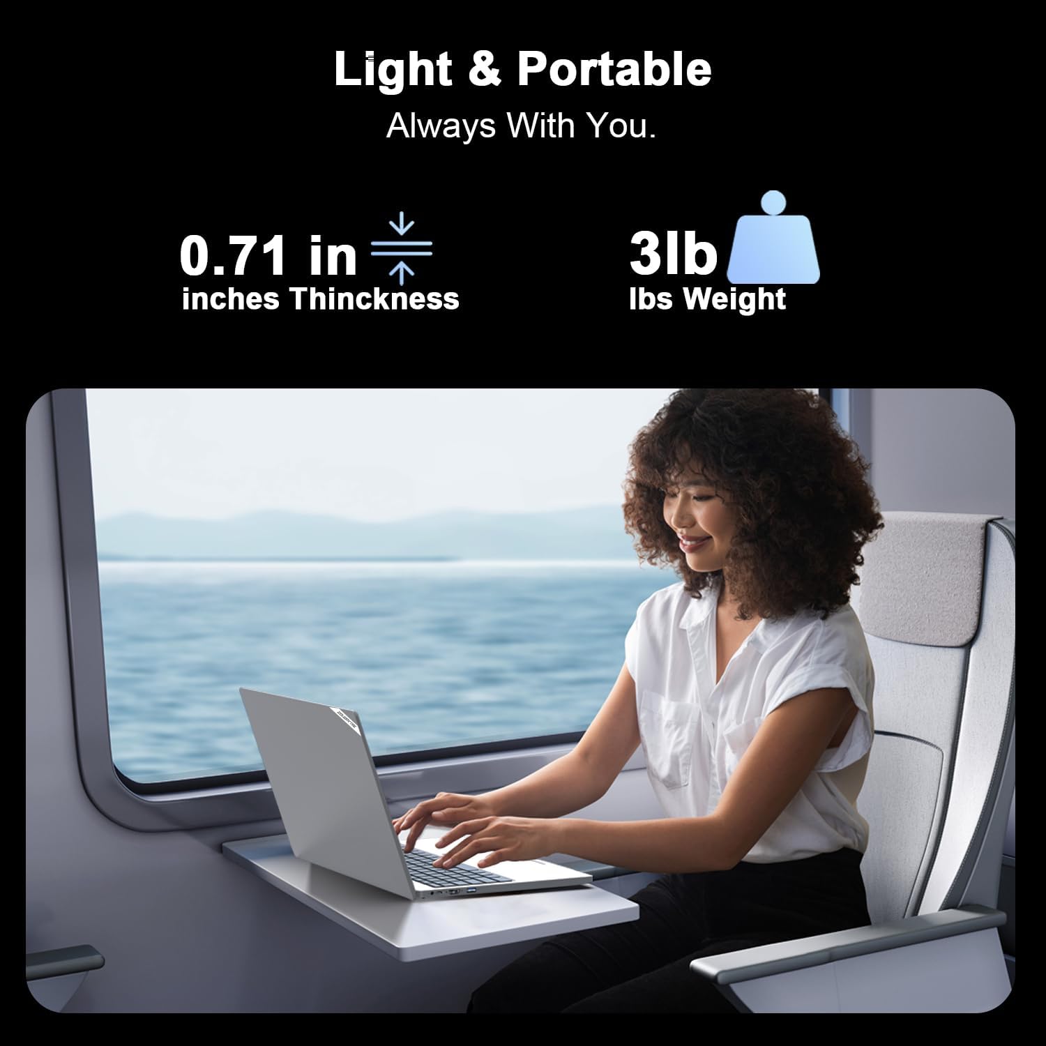 ZOLWAYTAC Gaming Laptops,Core i3 2 Cores 4 Threads (Upto 3.2GHz) Processor,16" FHD IPS Display 1920X1200,12GB DDR4 512GB SSD,Aluminum Body,WiFi/BT,Gray