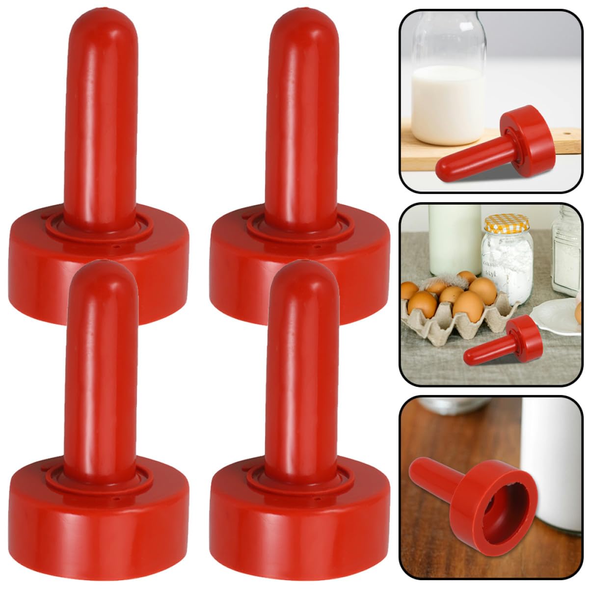 SHINEOFI Tetinas de Caucho para Alimentación de Terneros 10 Piezas Chupetes para Biberones de Cordero y Animales Pequeños Tetinas Resistentes Antimordeduras para Granja y Rancho
