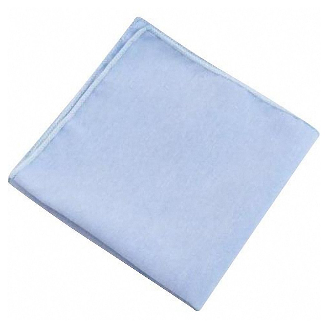 Db Dickie Bow Boys Pale Blue Luxury Cotton Pocket Square (Pale Blue) - Suitable For Formalwear, Office, Weddings, Parties, Grooms & Groomsmen Outfits