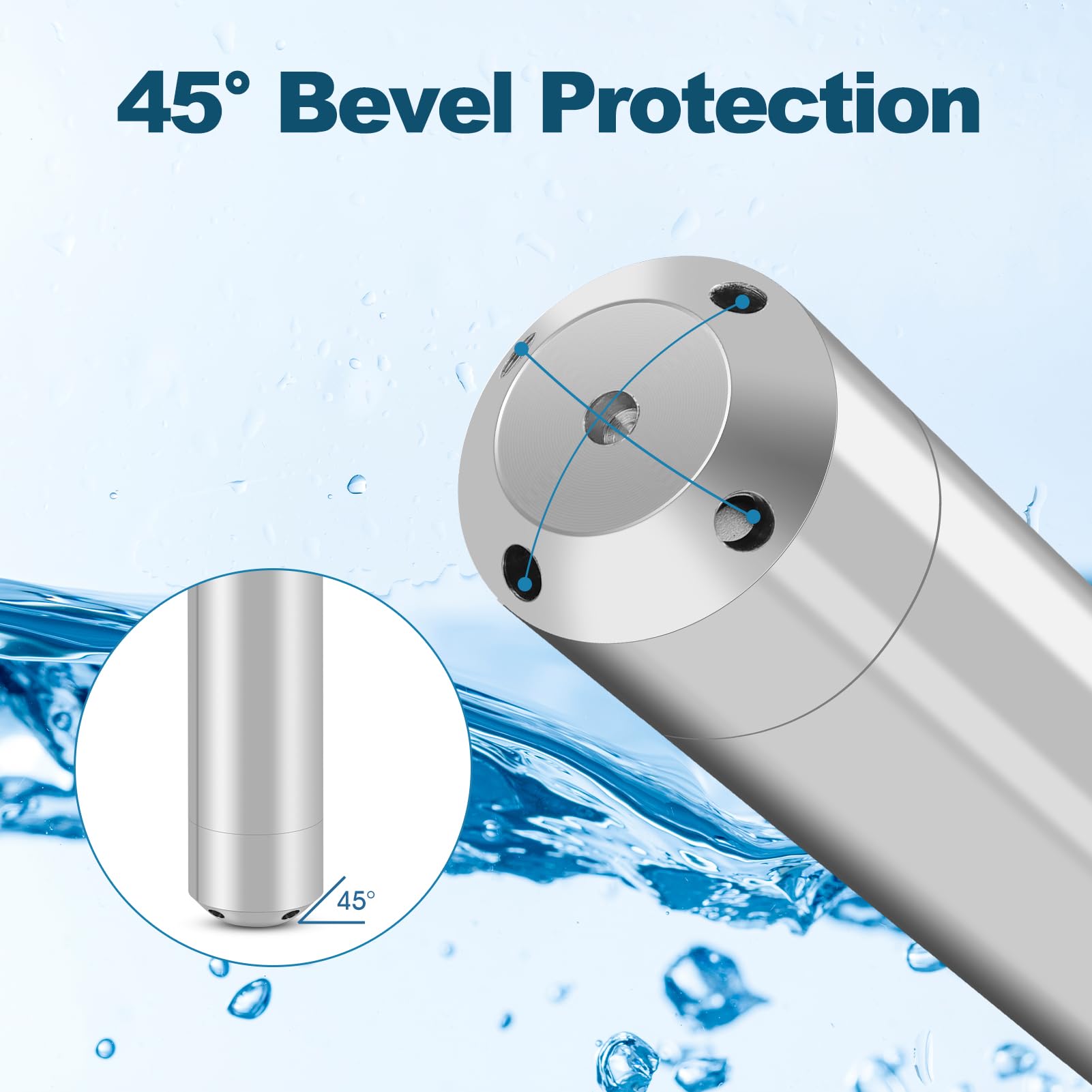 Transmisor de Nivel de 4-20 MA, Cable Impermeable, Sensor de Nivel de Líquido de Rango de 5 M para Detectar Agua con Diseño Anti-bloqueo, Anti Flexión, Estructura Sólida de