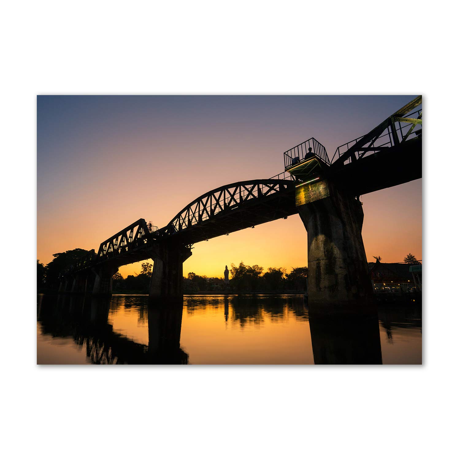 Tableau acrylique pont de Thaïlande pour illuminer salon sombre