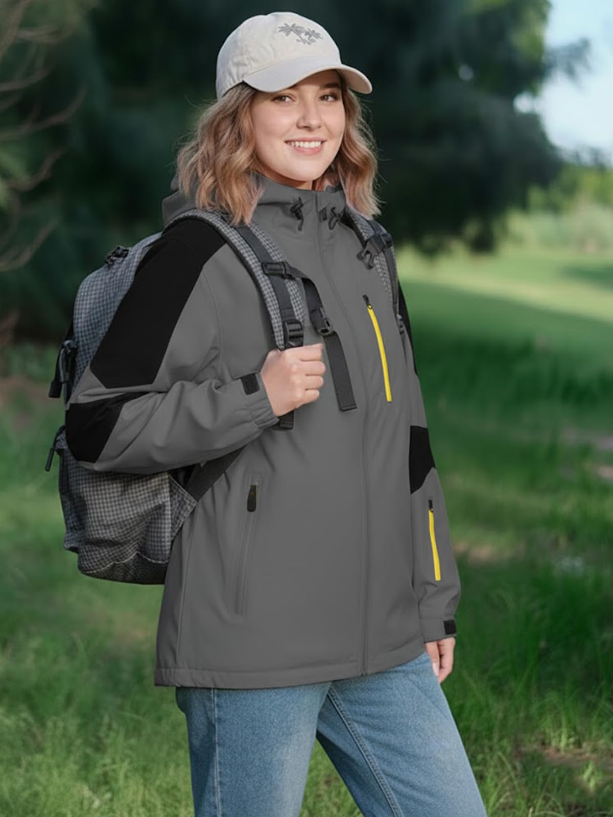 Chaquetas Softshell para mujer, impermeables, ligeras, cálidas, para senderismo, viajes, esquí, cortavientos — view 6