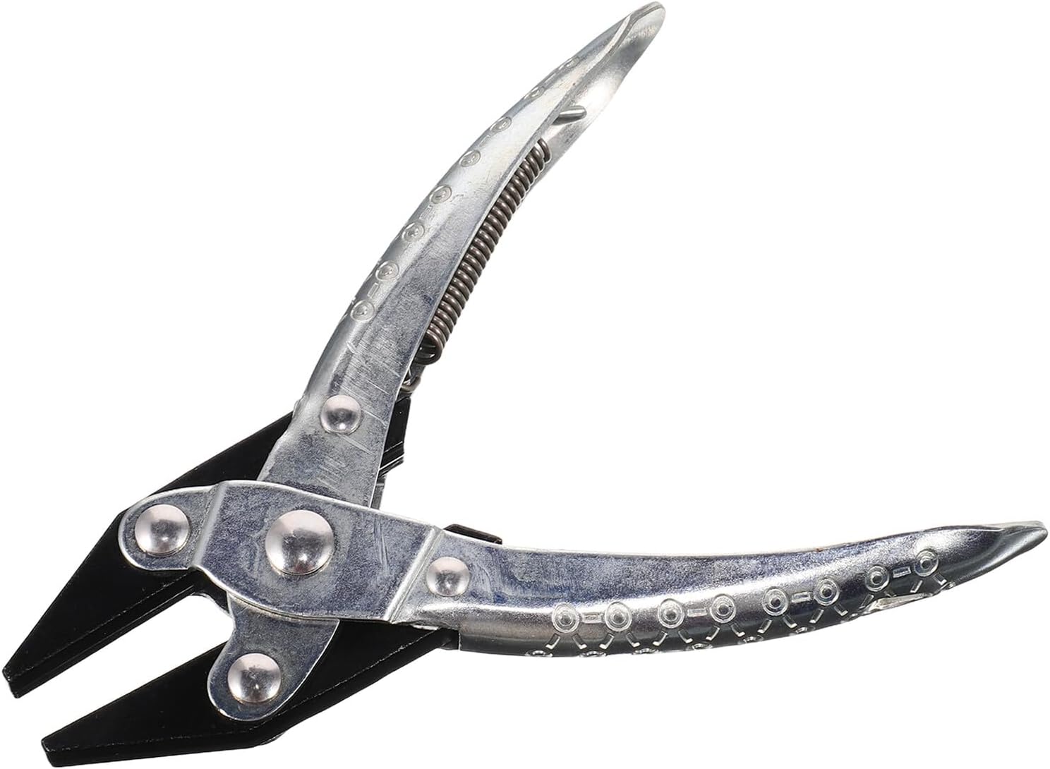 Parallel Jaw Flat Nose Jewelry Pliers with Spring Action, Needle Nose Bending Tool for Jewelry Making and Repair, Hand Tool for Crafting and Clasping Accessories