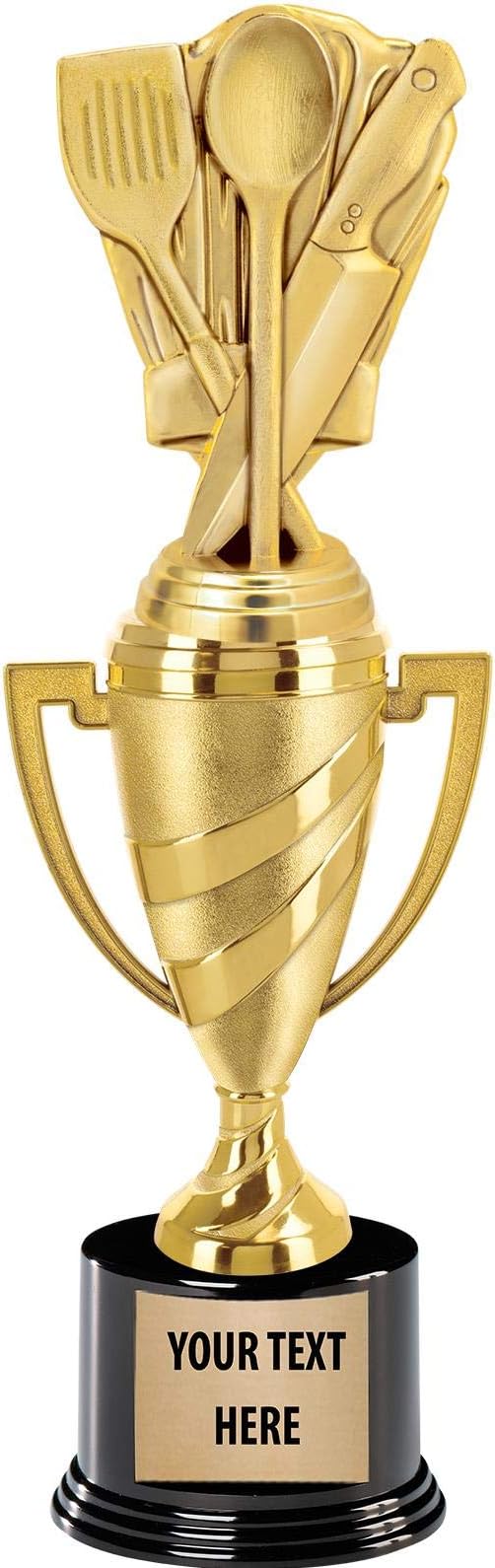 Crown Awards Cooking Trophy, 14" Gold Cup Chef Hat Cooking Trophies, Enter Your Own Engraving