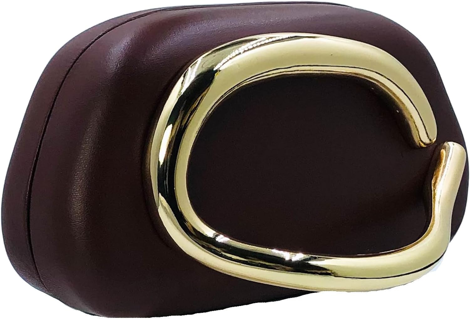 Boutique De FGG PU Leather Metal Clutches Women Formal Clutch Evening Bag Party Chain Shoulder Handbag Crossbody Purse,Mini - Image 7