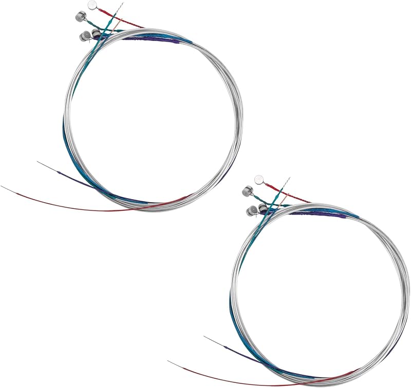 2 Set Violin Strings, Universal Violin Steel Core Fiddle Strings(G-D-A-E) with Nickel-Plated Ball End for Instruments 4/4 3/4 1/2 1/4