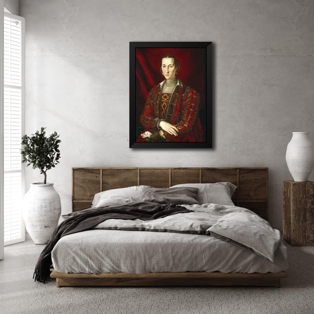 ArtDirect Eleonora di Toledo (c. 1560) Custom Framed Art Print Giclee Print or Canvas Options with Various Sizes and Customization by Agnolo Bronzino