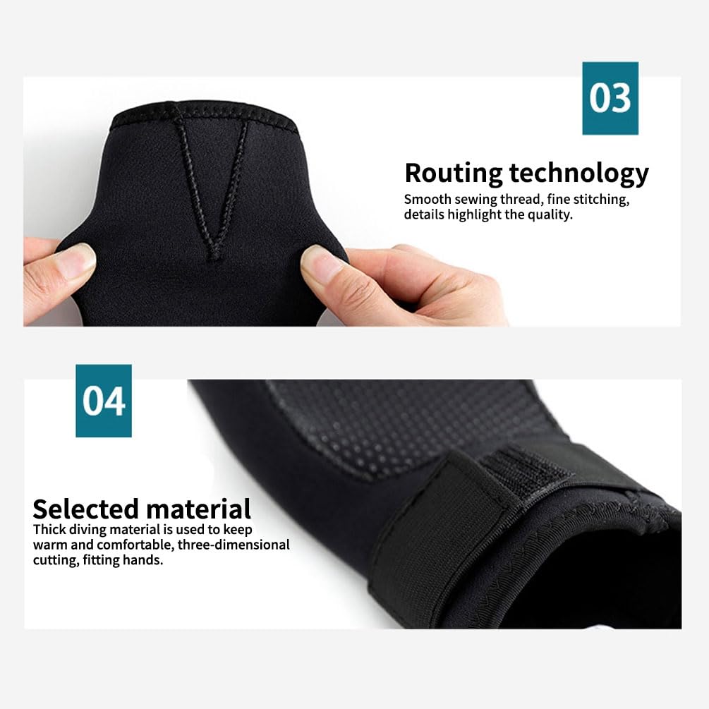 Guanti in neoprene, 5 mm, termici, 3 mm, caldi, 3 mm/5 mm, in neoprene, non slip per uomini e donne, resistenti all'usura