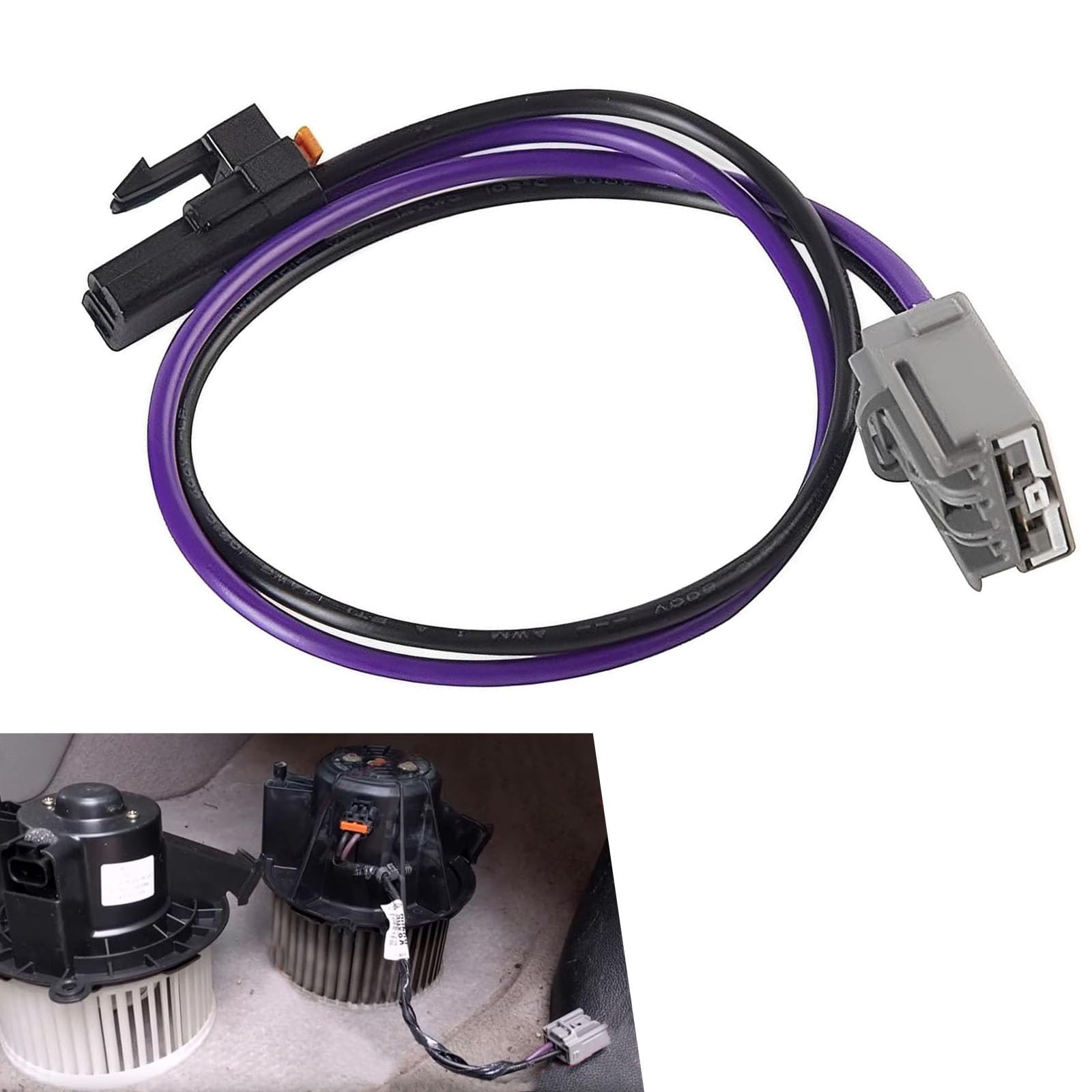 GRANDI Blower Motor Wiring Harness, Warm air Blower Wire Harness Connector, 22957044 Fan Motor Connector Cable Replacement, Plug-and-Play Heater