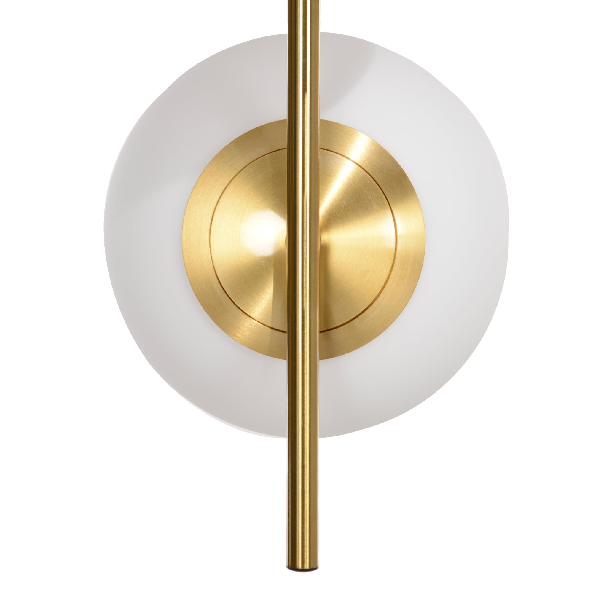 HOMCOM Lampada a Sospensione con 2 Paralumi, 32x15x51 cm, Bianca e Oro | in Vetro, Filo Regolabile, Lampada Moderna in Metallo