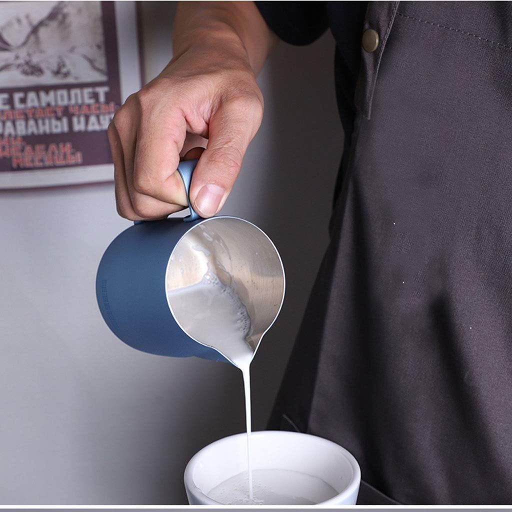 Gravy Boat Sauce Jug 304 Stainless Steel Pointed Mouth Milk Foam Cup Coffee can Personalized Butter can Pitcher Coffee Utensils Suitable for Latte Cappuccino Cocoa (Color : 2 Black)