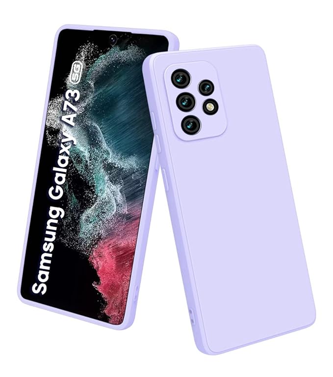 TRUEUPGRADE Liquid Silicone Samsung Galaxy A73 5G Back Cover Case Microfiber Inside 360