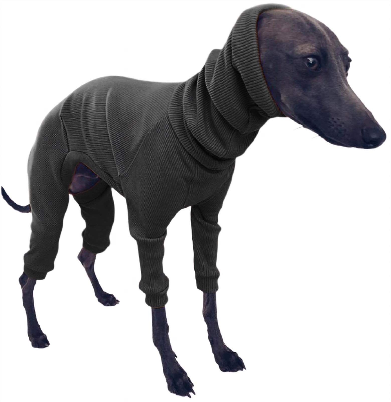 DHGTEP Dog Coats, Dog Fleece Onesie Jumper with Four Legs Pet Dog Sweater Pet Cotton Coat Clothes for Puppy Small Medium Large Dog (Color : Brown, Size : 2xl)
