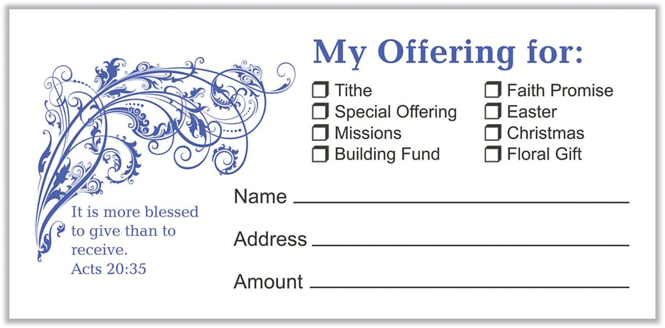 Offering Envelope - Blessed To Give (Acts 20:35) by Swanson Christian Supply