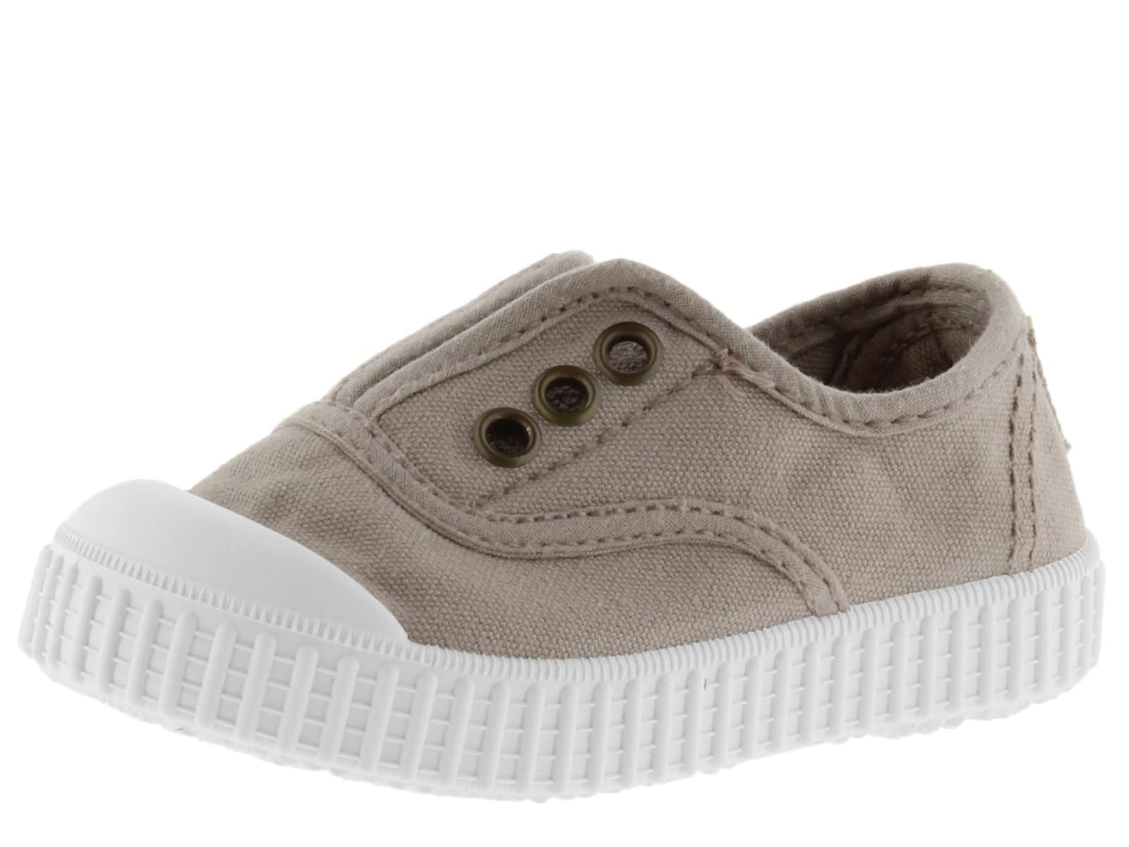 victoria 1915 Unisex Dyed Canvas Trainers DREC & Central Elastic & Reinforced Toe 106627 for Kids Beige 24