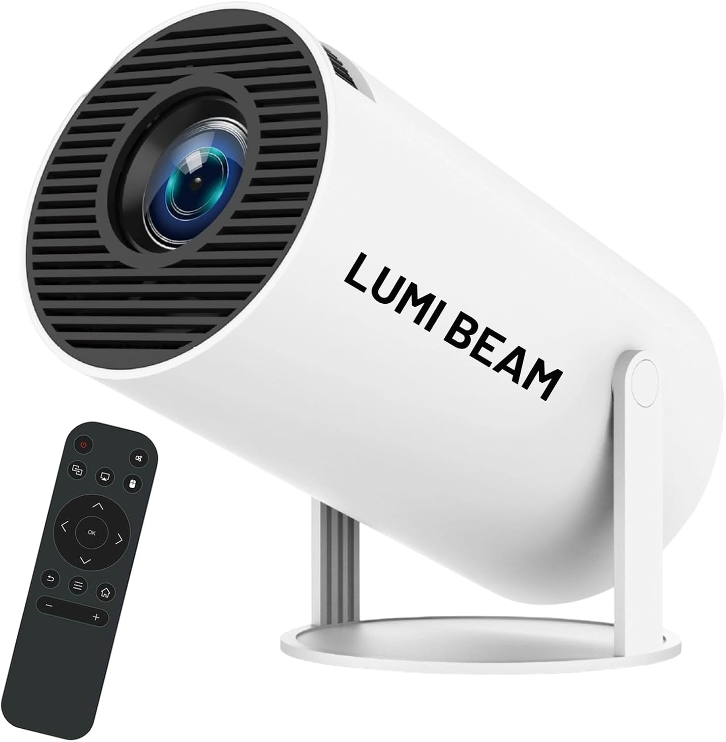 Projector, Lumi Beam Portable Projector, Mini Wall Movie Projector for Bedroom, Pocket-Sized 180° Rotation, Auto Keystone, Window Scenes & Large-Screen Viewing (1 pcs)
