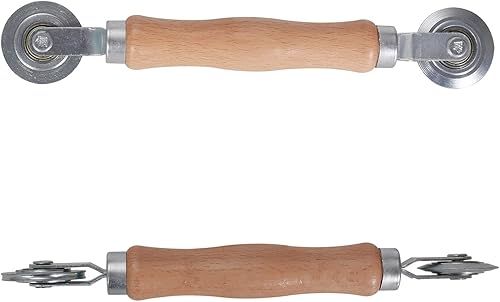 Miniatura 2 de Juego de 4 herramientas de reparación de malla para ventana y puerta, incluye herramienta de rodillo estriado con mango de madera y rueda de