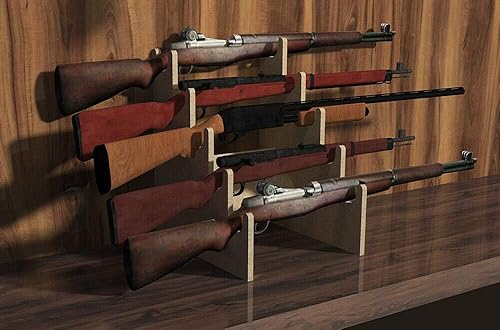 Factory Crafts Rifle Gun Rack Display Stand Storage Holder Table Top 5-Slot