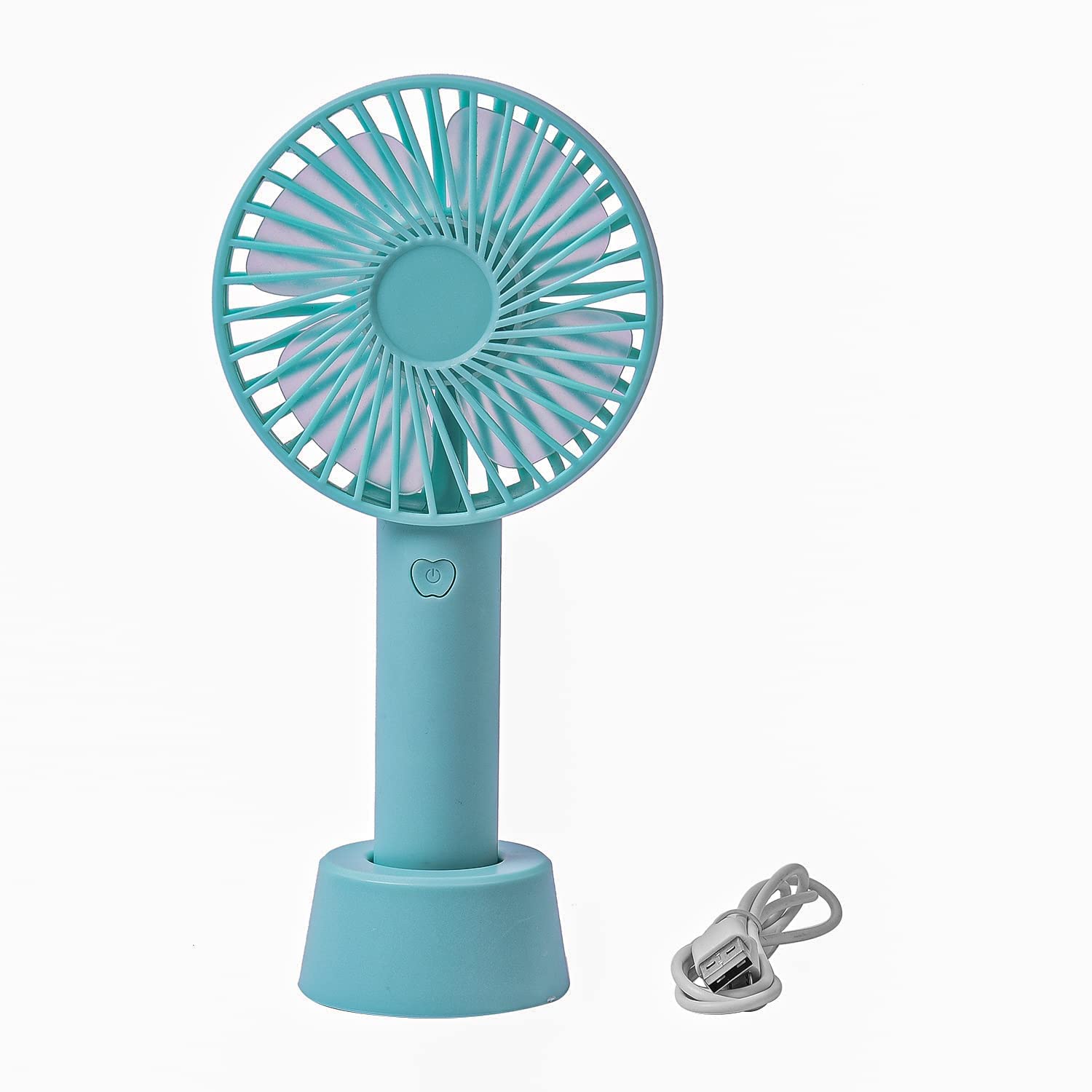 Buy for Happiness Mini Portable USB Hand Fan Built-in Rechargeable Battery Operated with Standing Holder For Home Office Indoor Outdoor Travel (Multicolour) (B0CX96NJQ3) Amazon Price History, Amazon Price Tracker