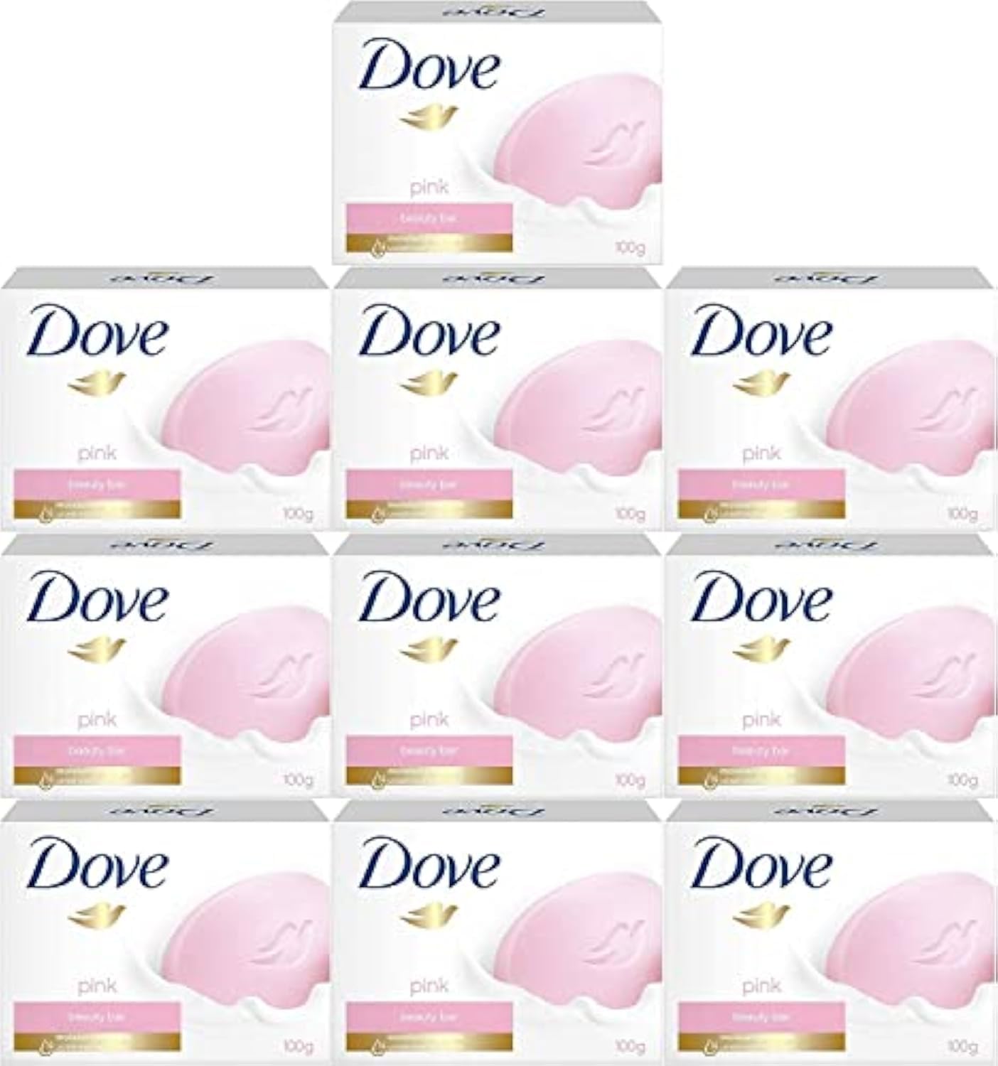 Dove Pink Beauty Cream Bar Soap, 100 Gram / 3.5 Ounce Bars (Pack of 10) International version