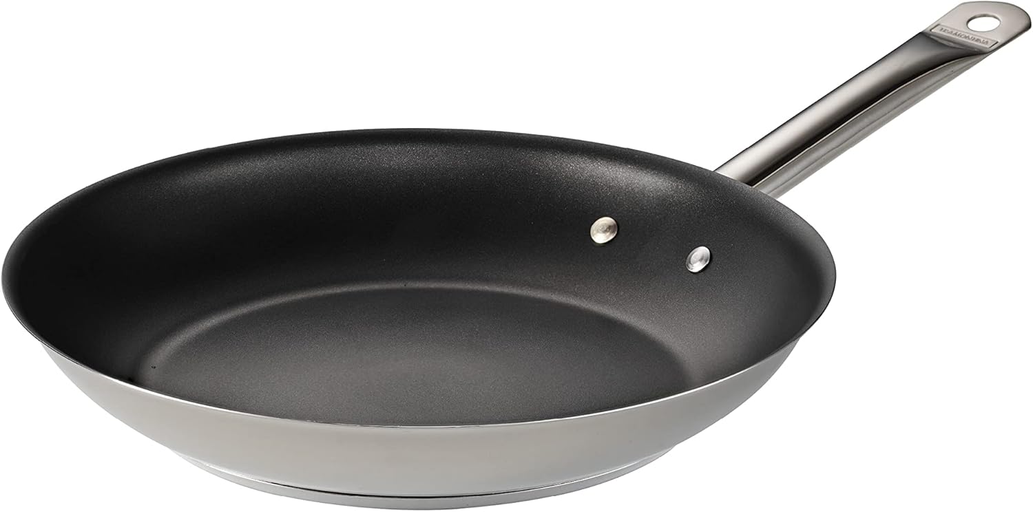 Tramontina 10-Inch Non Stick Frying Pan, Tri-Ply Base Stainless Steel Skillet with Reinforced Nonstick Coating, Dishwasher and Oven Safe