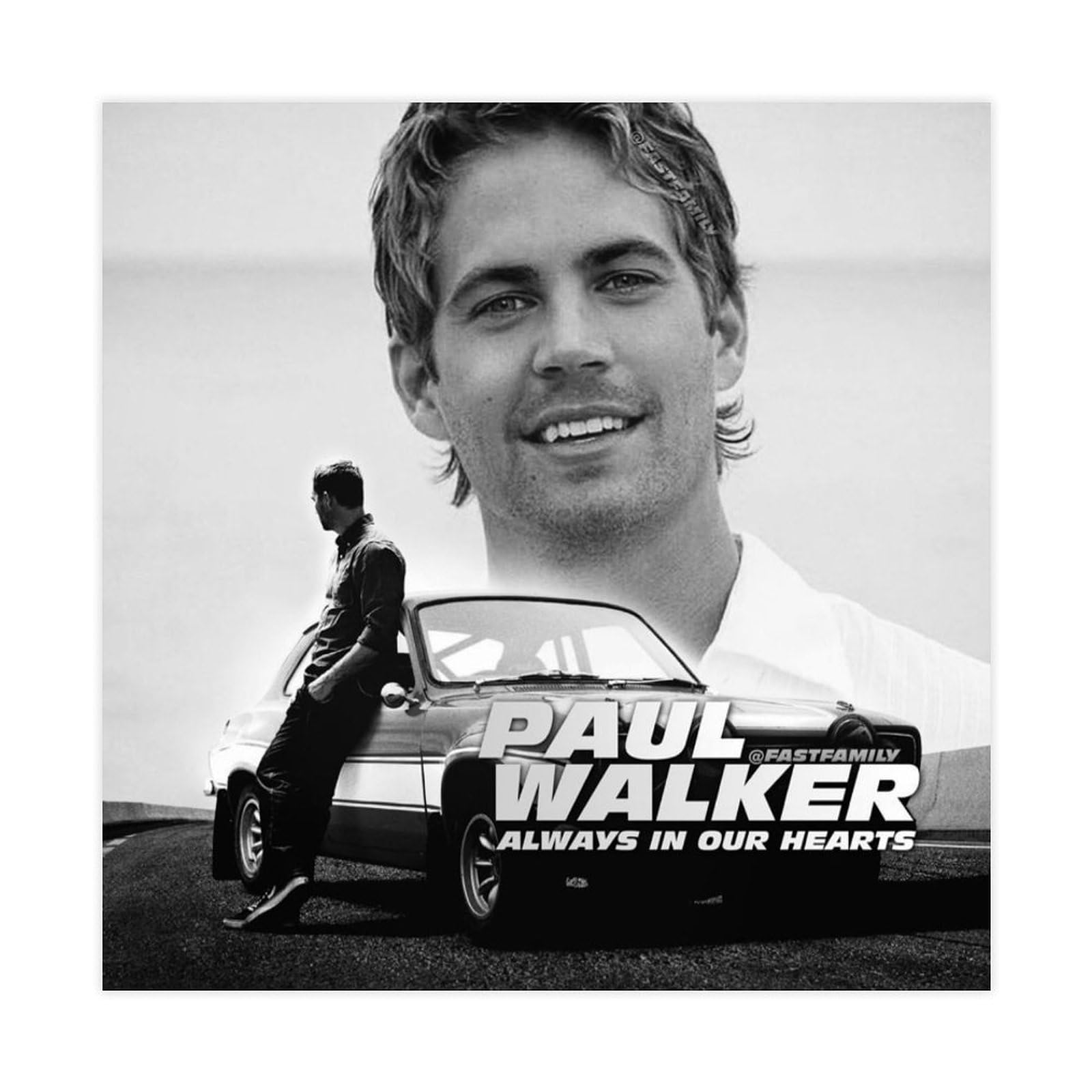 Poster Paul Walker GFDJT idée cadeau cinéma toile sans cadre