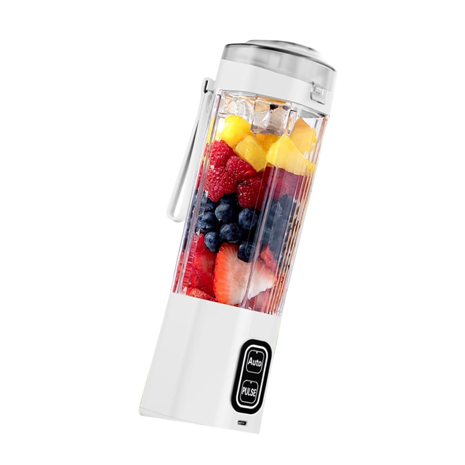Mélangeur portable 200 W pour shakes, 6000 mAh, rechargeable, tasse de presse-agrumes de 600 ml pour la cuisine, le bureau, rechargeable pour les voyages, la salle de sport, le bureau, la fabrication
