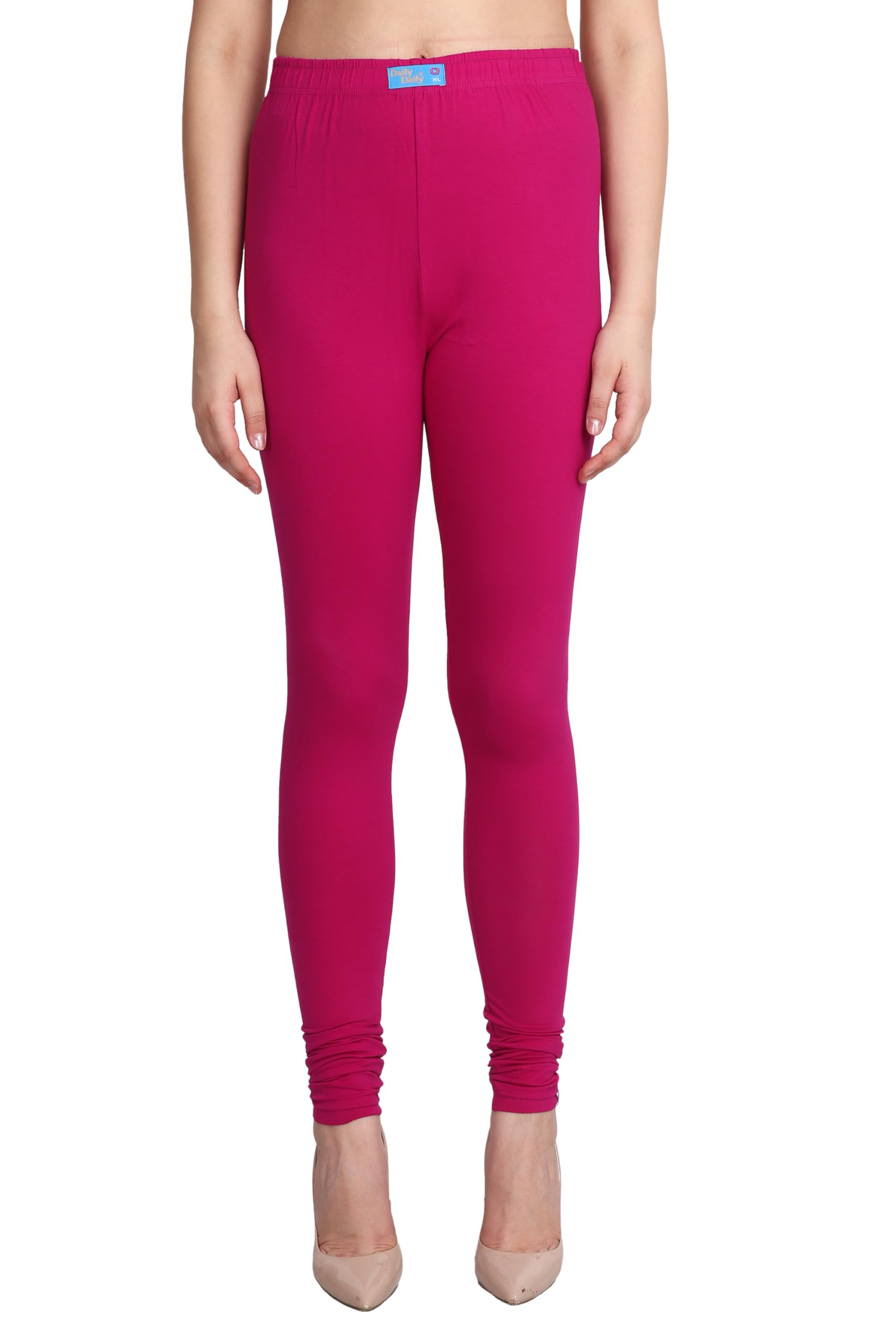 Aara Collections Ultra Soft Cotton Lycra Churidar Solid Skinny Fit Leggings for Womens and Girls-image-40