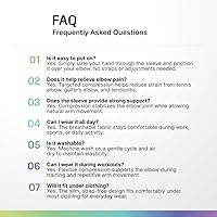 Vista 8 de Modvel Paquete de 2 coderas – Coderas de compresión para codo de golfista para aliviar el dolor en las articulaciones, recuperación, apoyos