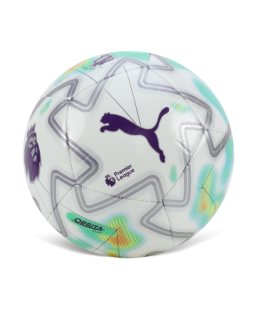 PUMA Orbita Play PL Thrill Football – Premier League 2025/26 | Size 5 | High-Performance Training & Match Ball for Advanced Players – White Multi