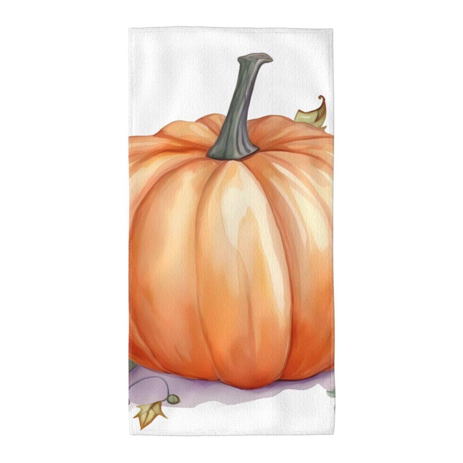 FekiLoot Absorbent Hand Towels 12"X24" Decorative Bathroom Towel Soft Microfiber Face Towel Fall Watercolor Pumpkins Dish Kitchen Towels for Bathroom Kitchen Hotel Spa Bath Towels