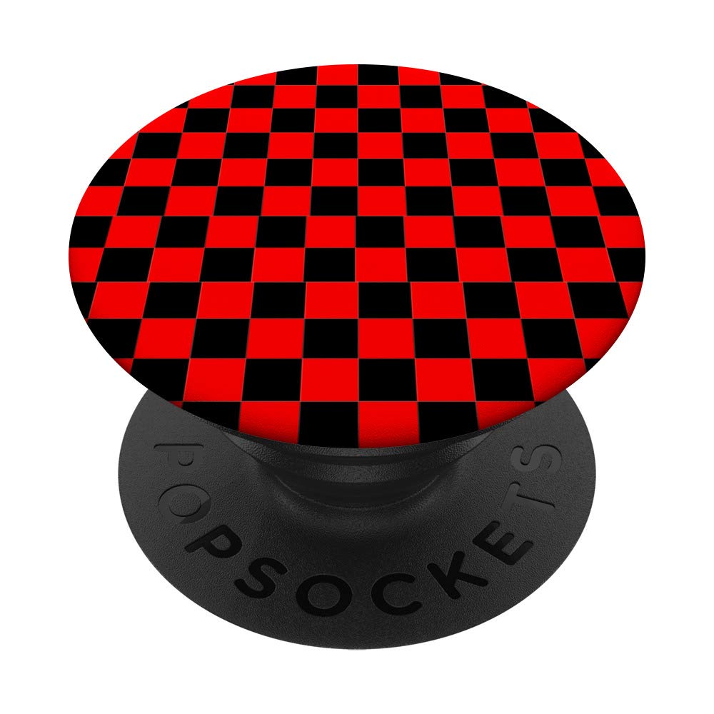 PopSockets PopGrip Adesivo A Pulsante Rosso E Nero – Design Cucito Per Amanti Del Fai-da-Te E Della Moda - 2