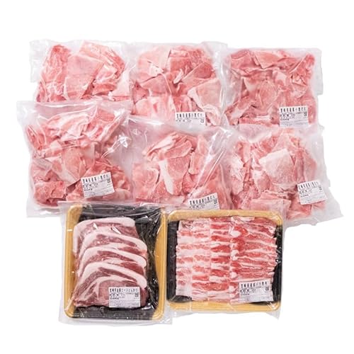 宮崎県産 豚肉3種セット(ロースとんかつ・豚バラ焼肉・小間切れ)合計3800g