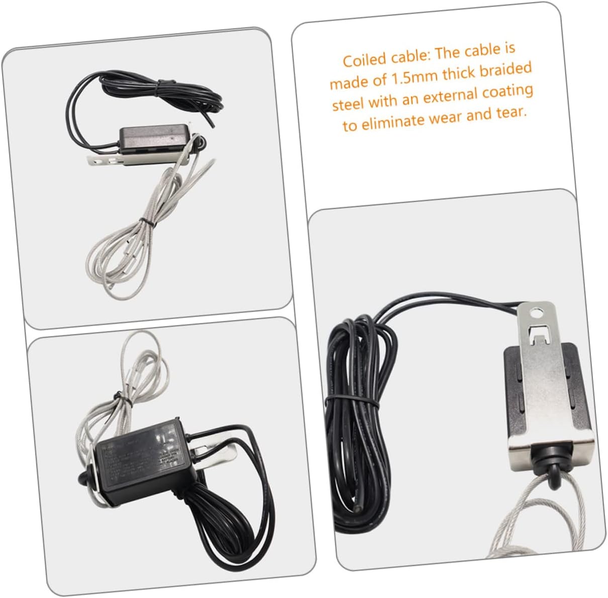 3pcs Trailer Breakaway Kit Safety Cables for Enclosed Trailer Hitch Electric Brake Cable Rv Emergency Breakaway