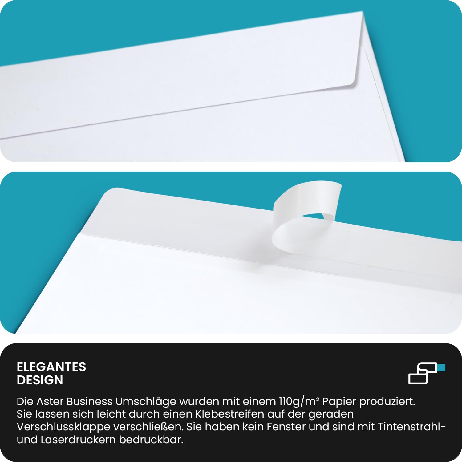 Buste Quadrate Bianche 155x155 Mm - Confezione Da 100, Carta 100g/m&sup2; | Per Inviti, Biglietti, Partecipazioni