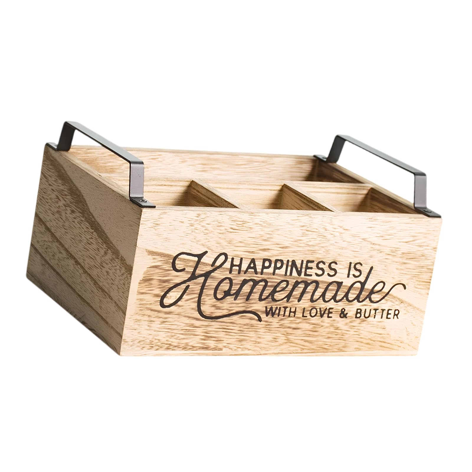 Kalttoy Wood Utensil with Compartments for Kitchen Storage and Space Saving Wooden Tool Planner