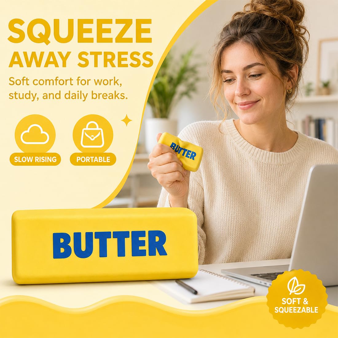 GXGM Butter Squi-shy, Crescita Relax in Materiale PU, Per Ufficio Scuola