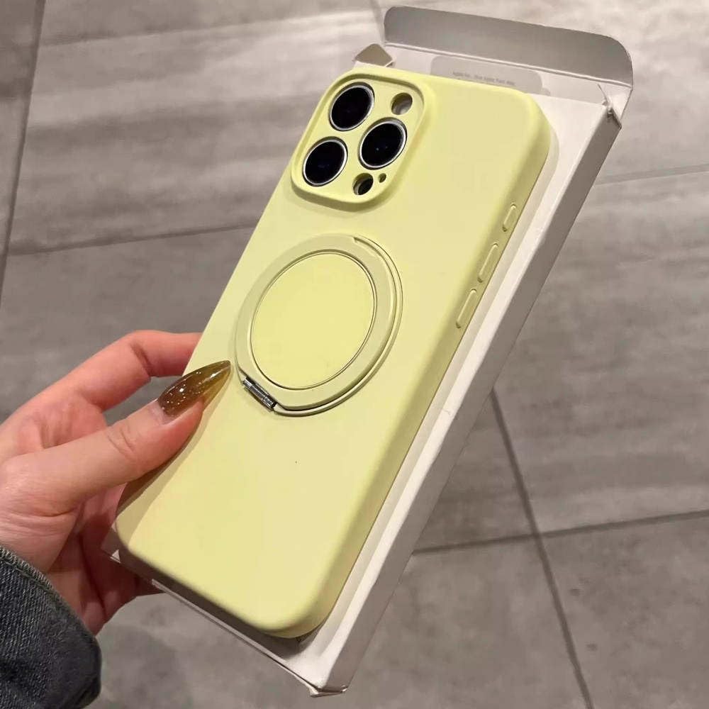 Coque jaune iPhone 14 avec support idéal pour les vidéos - 7