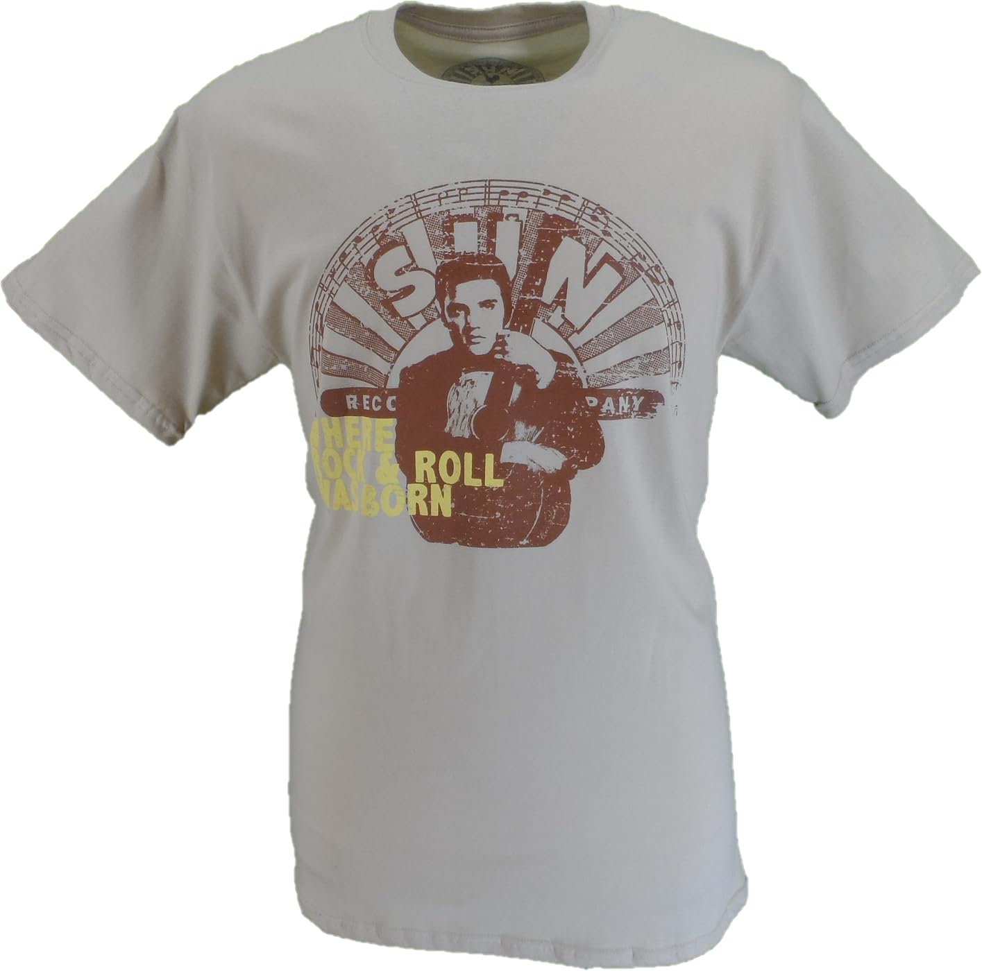 Mazeys Mens Sun Records Elvis Officially Licensed T Shirts (UK, Alpha, XL, Regular, Regular, Where R&R was Born)