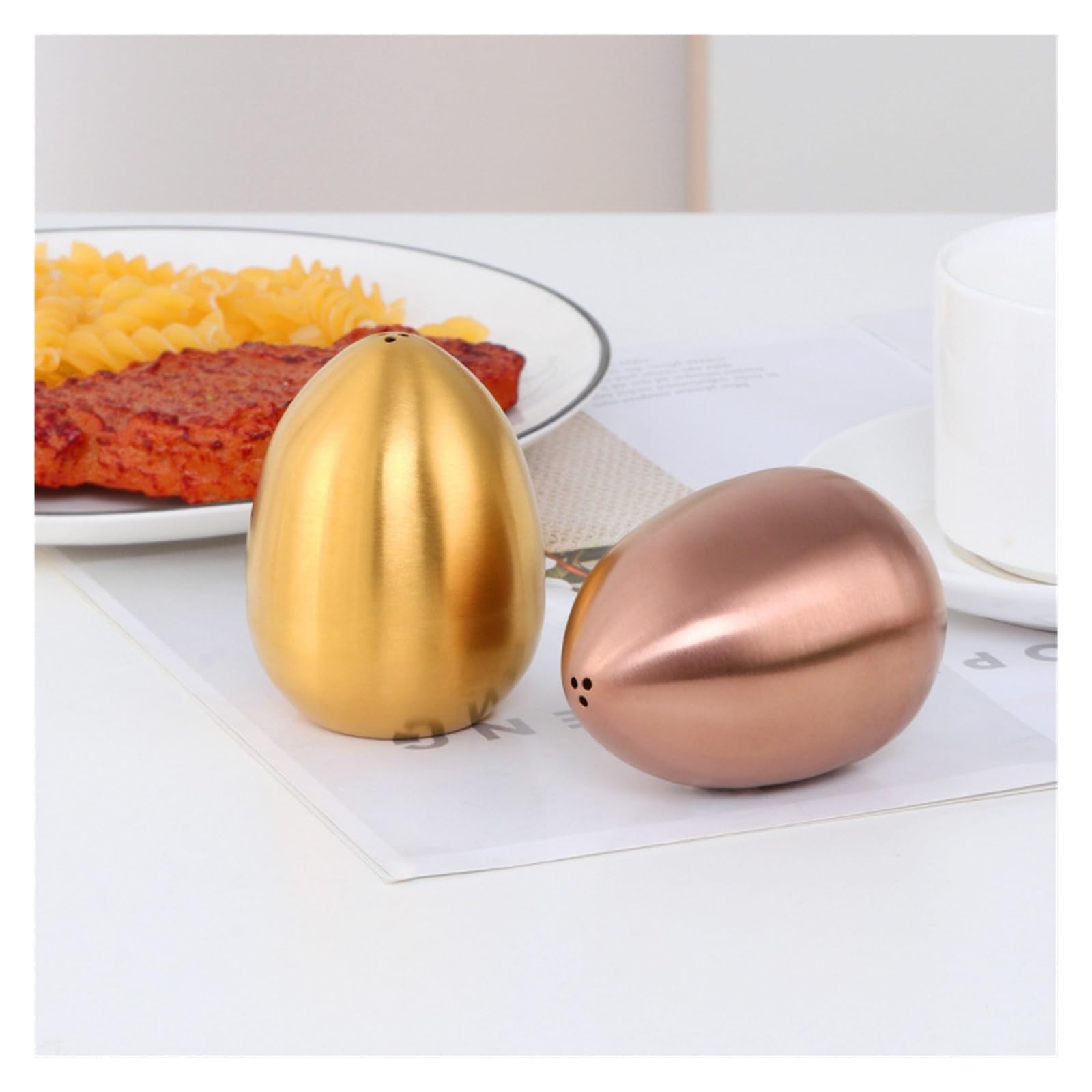 2pcs Stainless Steel Egg Shakers Pour Sucre